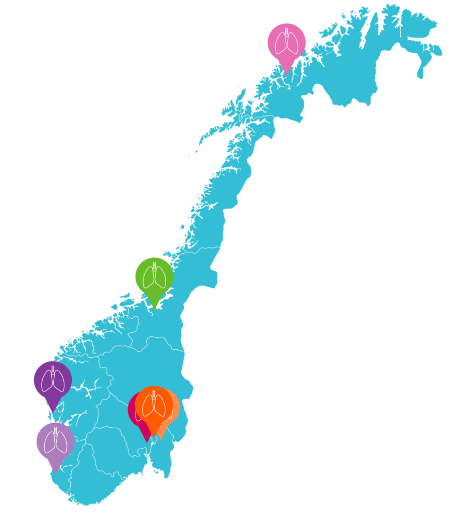 et kart over landet Norge