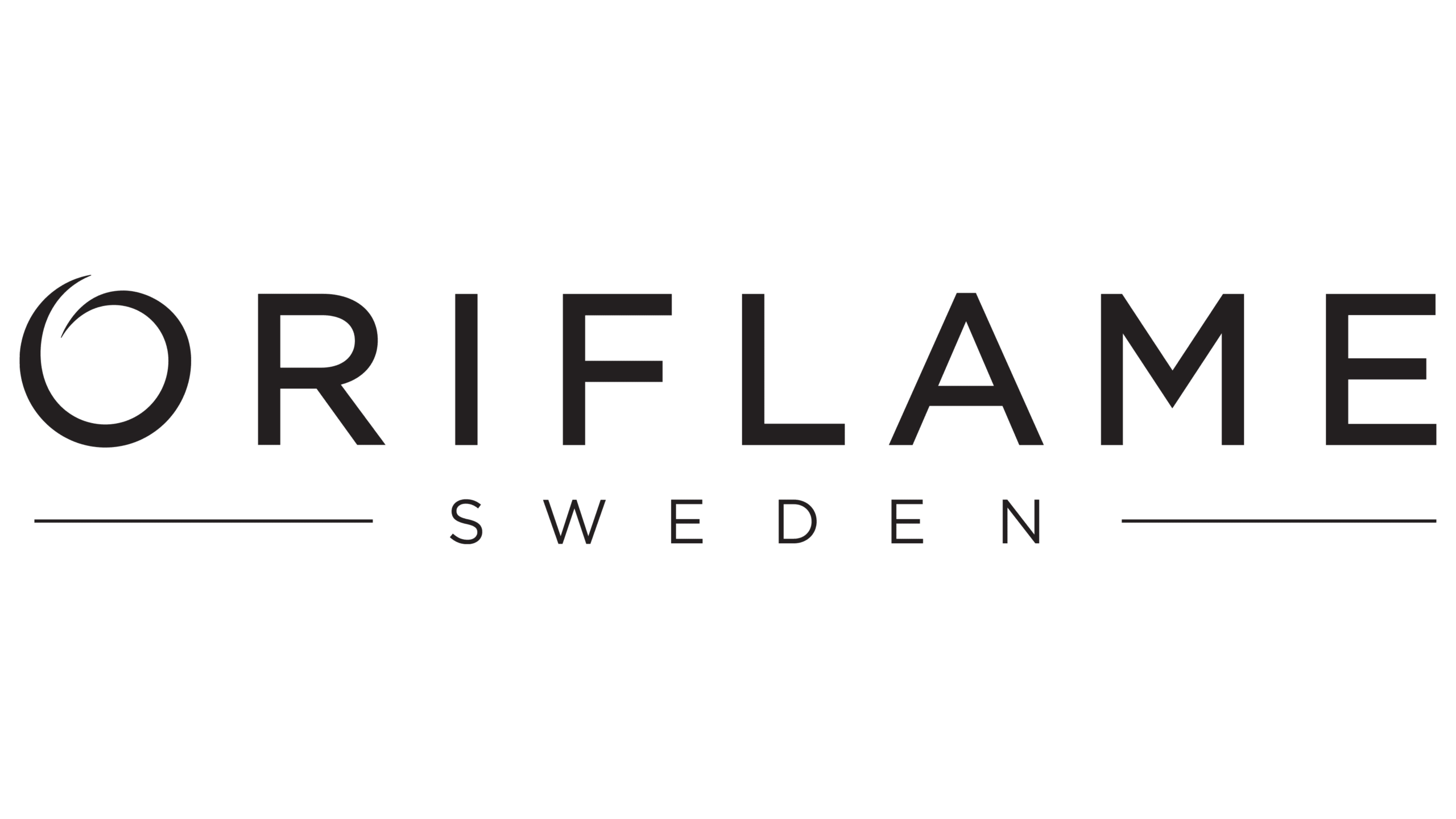 Logoen til samarbeidspartner Oriflame med gjennomsiktig bakgrunn.