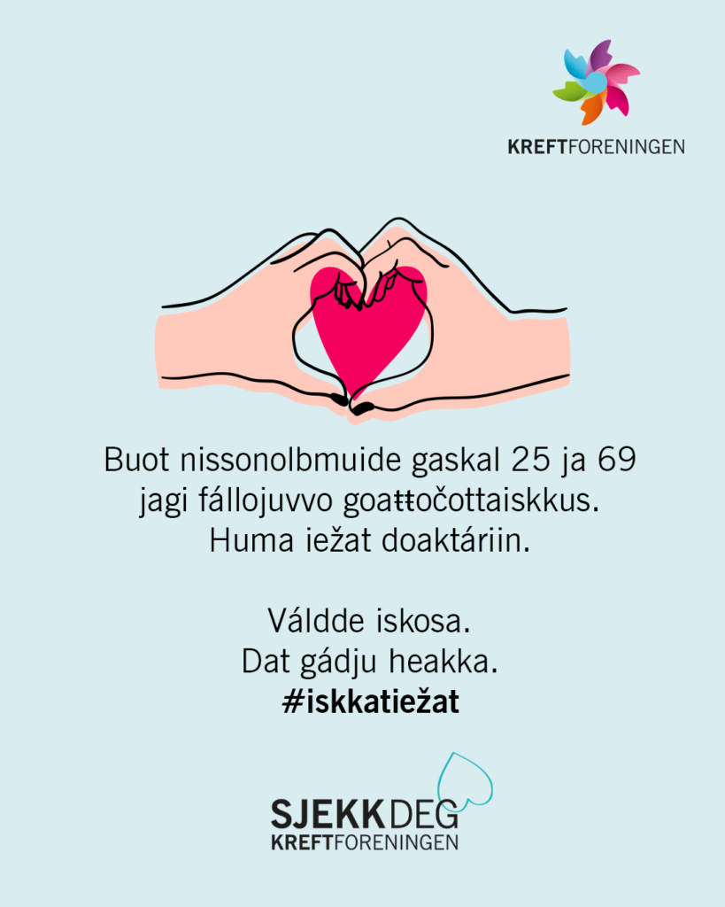 sjekkdeg-plakat på samisk