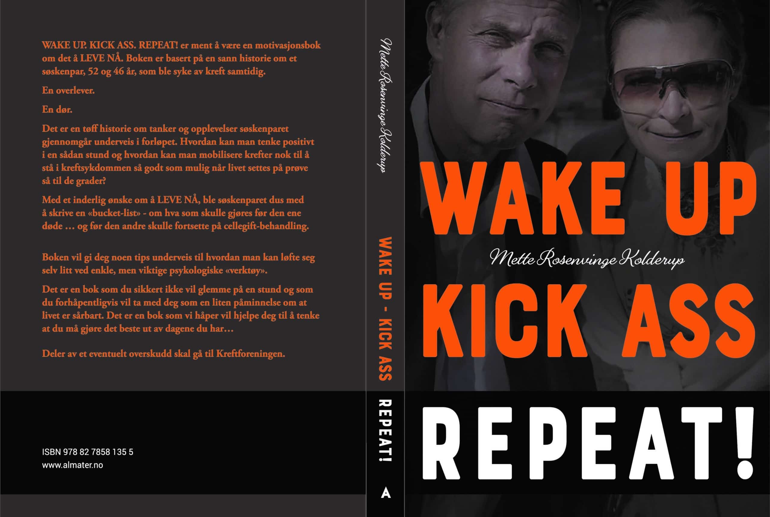 et bokomslag for boken wake up kick ass repeat