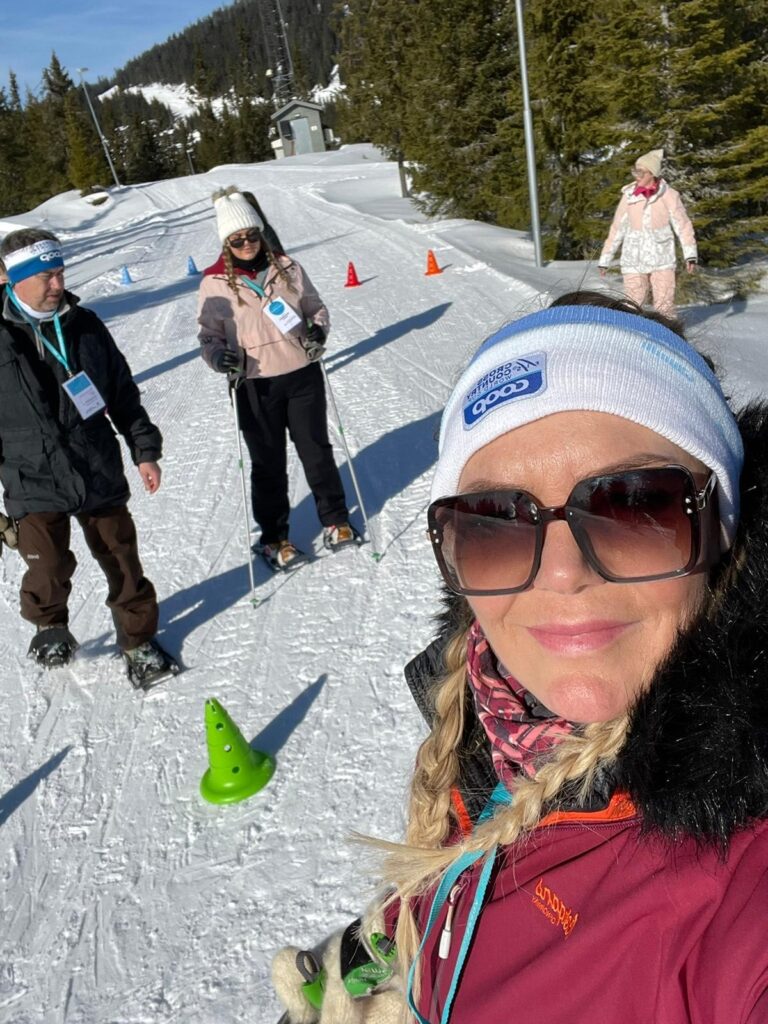 Tonje og familien deltok på Kreftsakens vinterleker i 2022