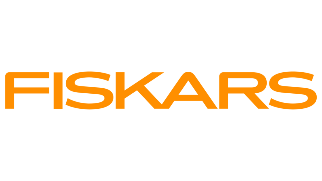 Logoen til samarbeidspartner Fiskars med gjennomsiktig bakgrunn.