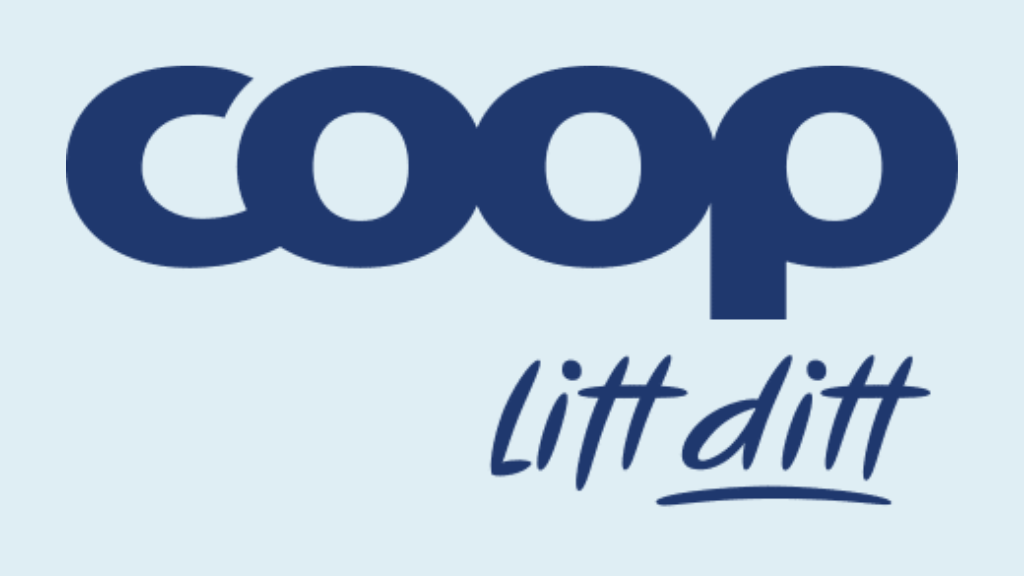 Coop lift-ditt logo på blå bakgrunn.