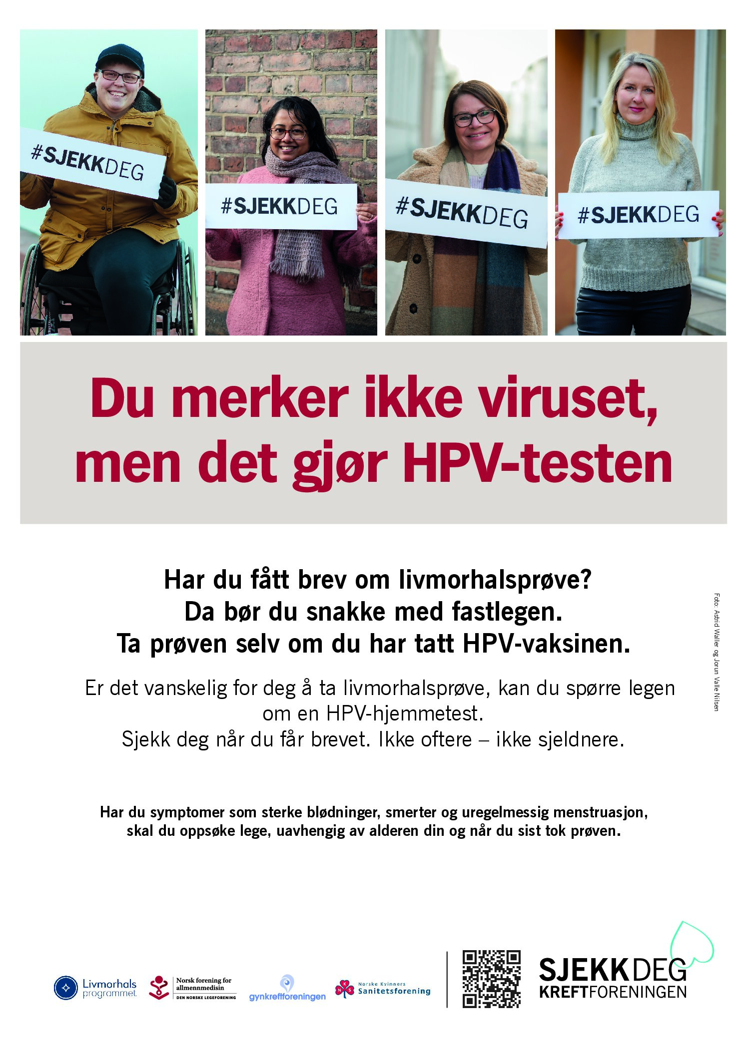 Plakat om HPV-hjemmetest og livmorhalsprøve 2026