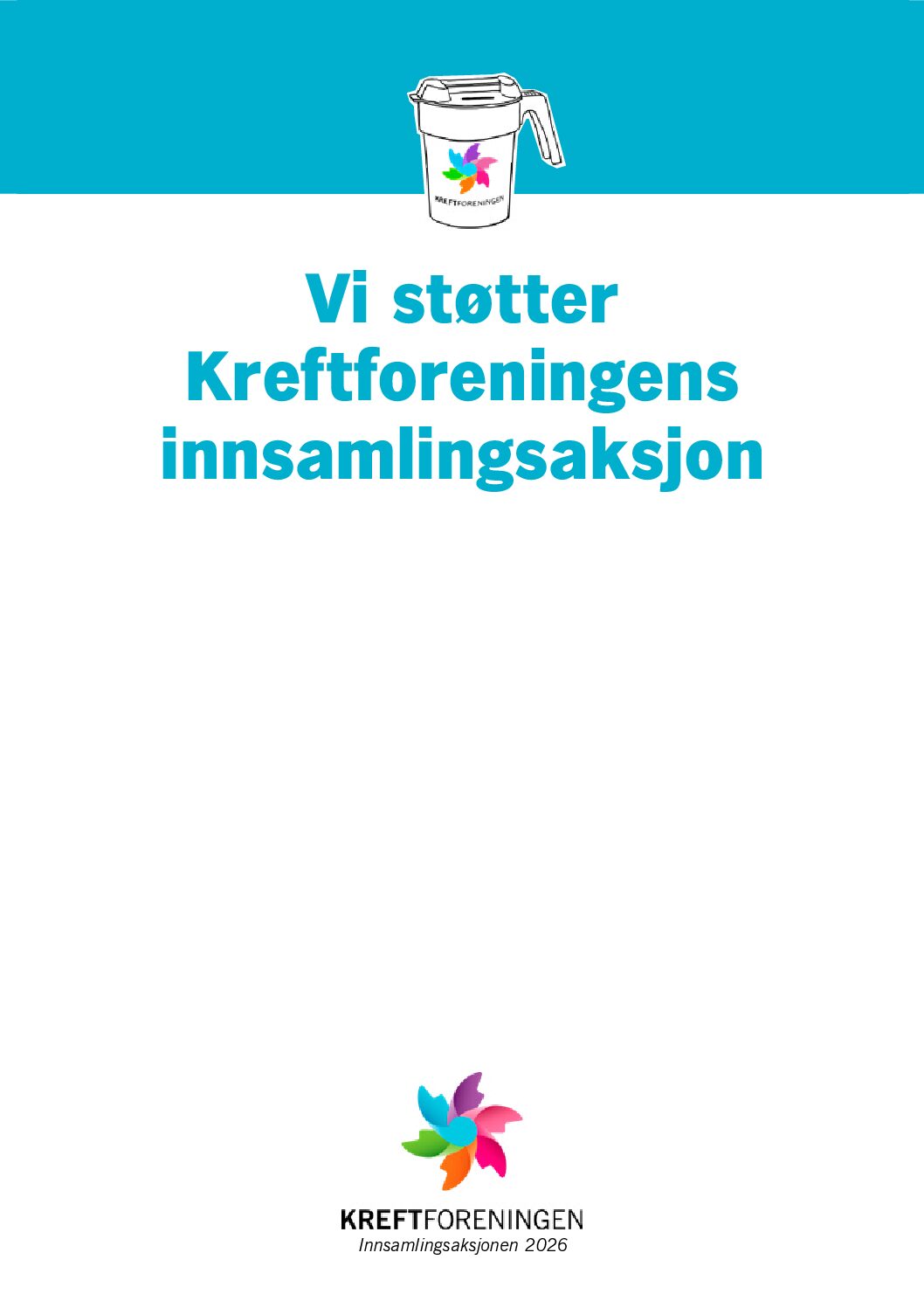 Vi støtter - A4 plakat