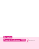 Rosa banner med teksten "Jeg støtter Rosa sløyfe-aksjonen 2026" og Rosa sløyfe-logo for Brystkreftforeningen.