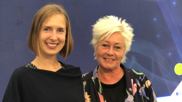 Forsknings- og høyere utdanningsminister Iselin Nybø og Anne Lise Ryel.